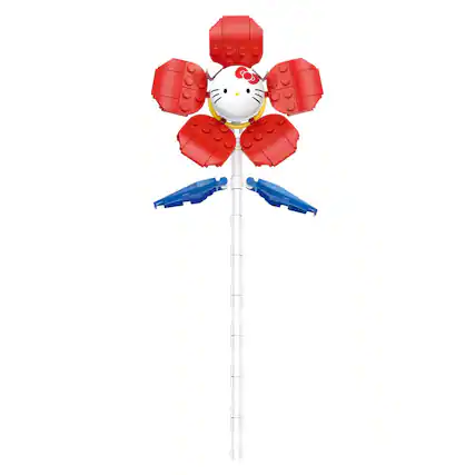 Front. Brickcraft - Sanrio Hello Kitty Flower 74-Piece Brickcraft Building Set - Multi-Color.
