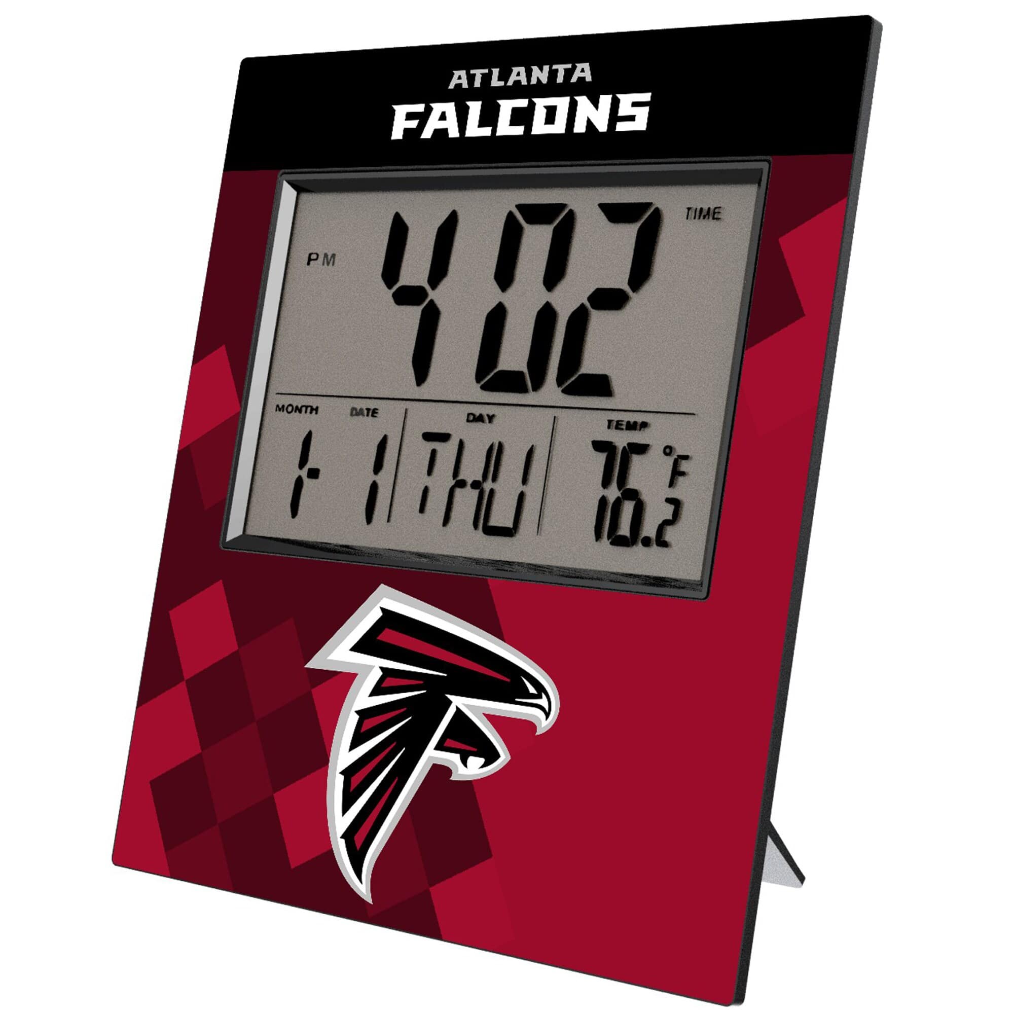 ATLANTA FALCONS

TIME: 4:02 PM

MONTH: 1

DATE: 11

DAY: THU

TEMP: 76°F

HUMIDITY: 10.2