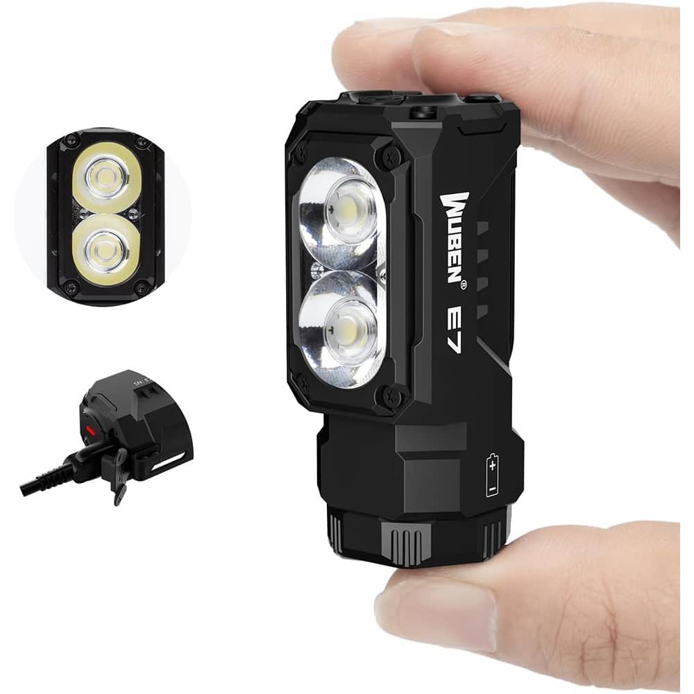 Schertz - Rechargeable Mini Flashlight – 1800 Lumens, Magnetic, 6 Modes, IP68, USB-C