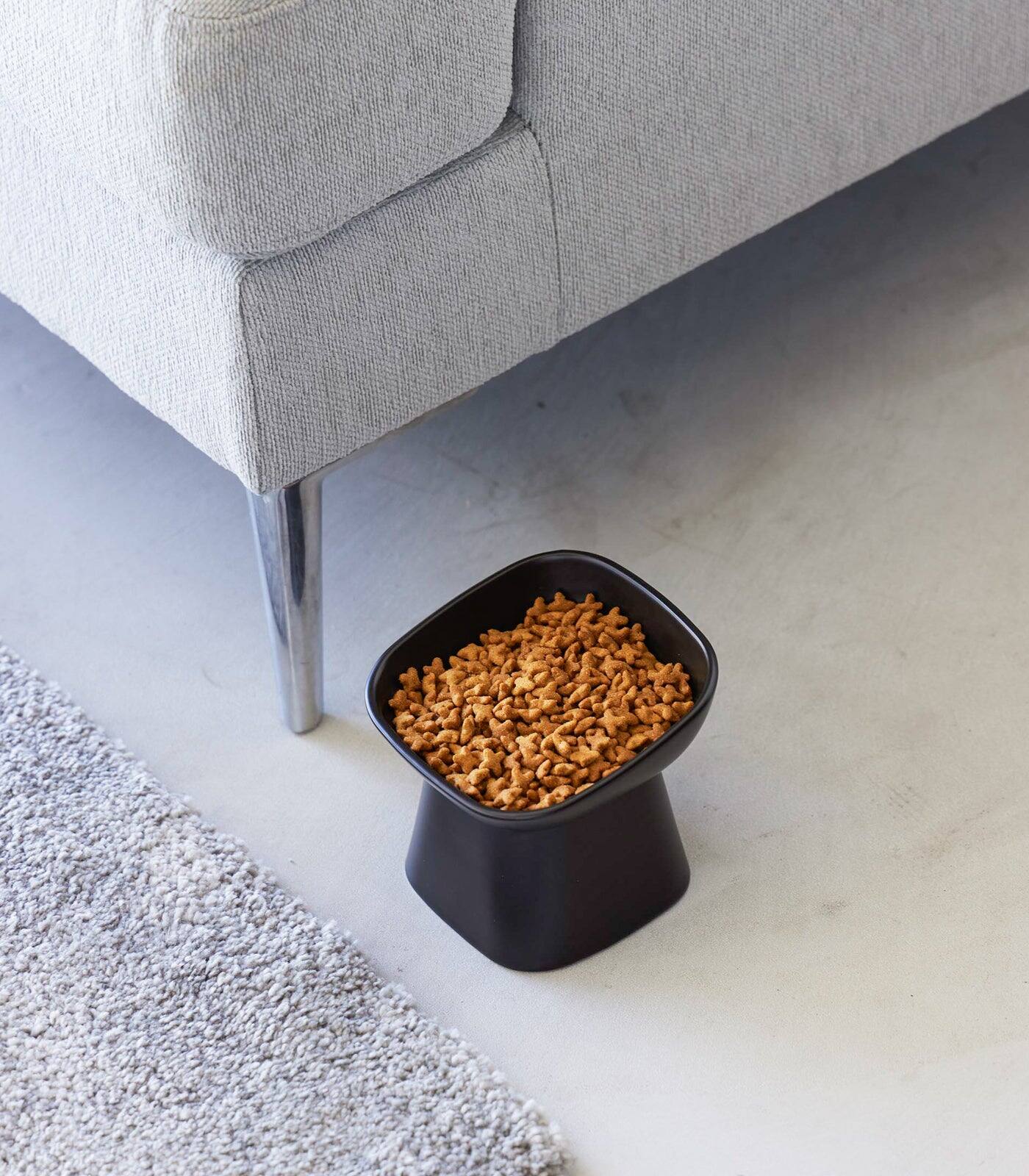 Alt View 7. Yamazaki Home - Tilted Pet Food Bowl - Black.