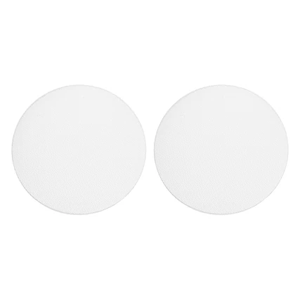Front. Unique Bargains - Universal Speaker Grills Cover without Frame, Metal Mesh Subwoofer Cover Guard Protector for Car Home Audio, 2pcs - White.