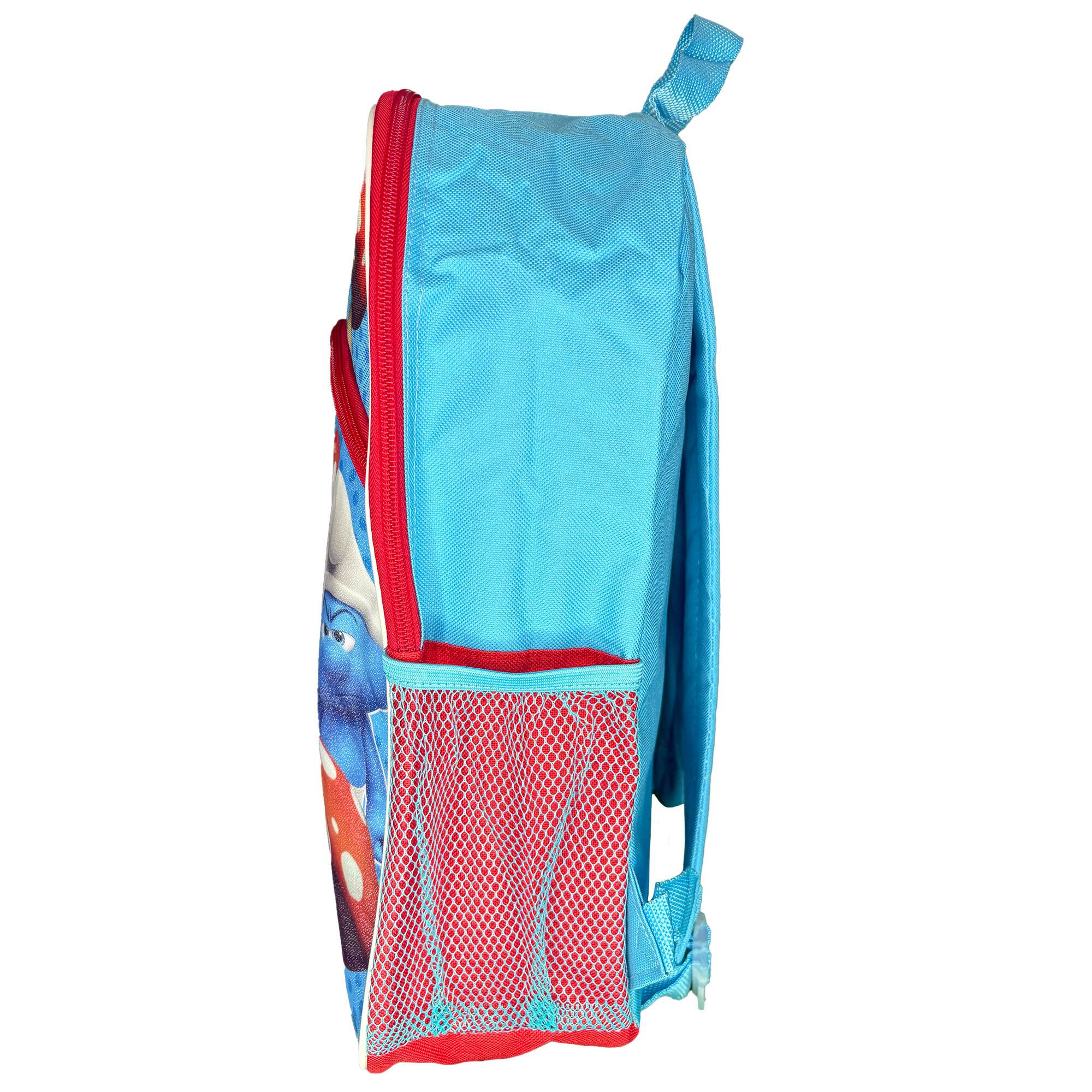 Alt View 1. Nickelodeon - The Smurfs 16" Blue School Backpack with front and side Pockets - Blue.