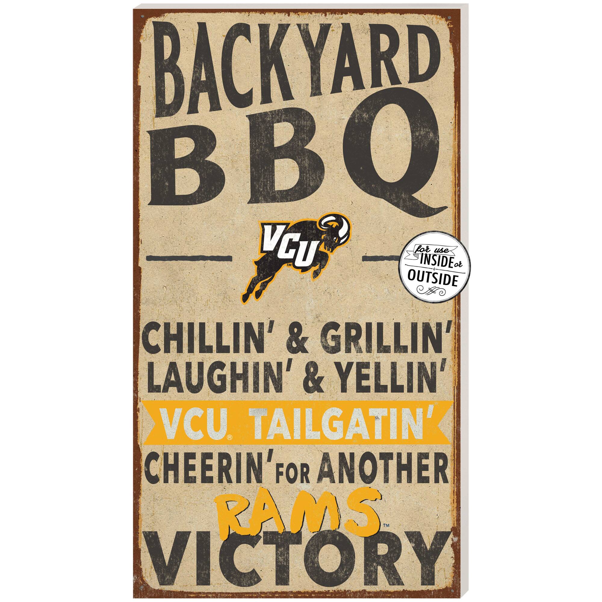 VCU Rams 11" x 20" Indoor/Outdoor BBQ Sign