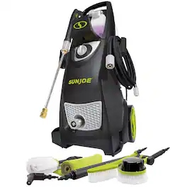 Sun Joe - Electric Pressure Washer with Wheels & Auto Cleaning System Accessories - Black/Grey