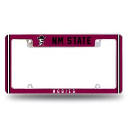 Rico Industries - New Mexico State Aggies Chrome Metal License Plate Frame with Full Frame Team Color Graphics - Multi