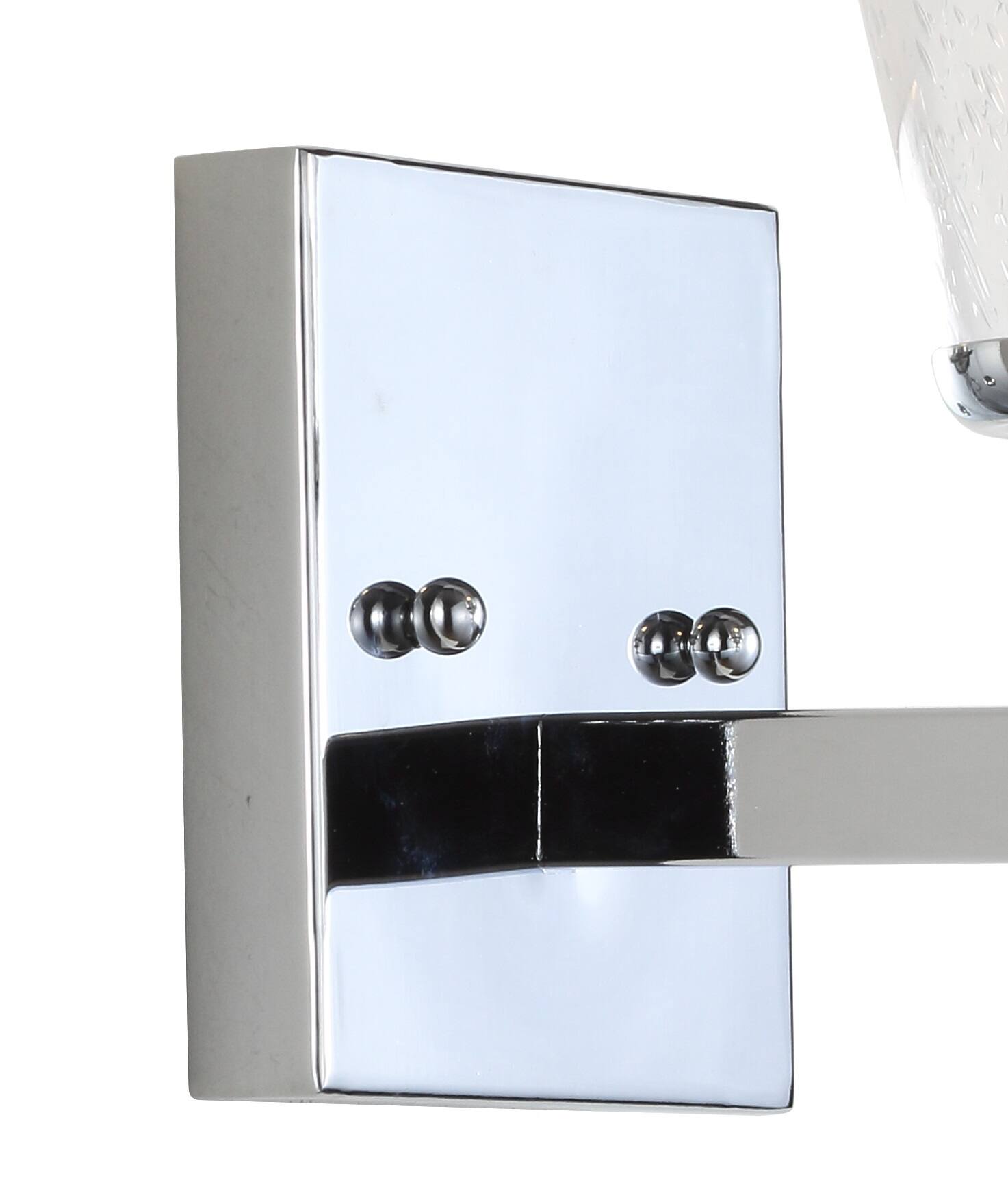 Alt View 5. Jonathan Y - Marion 12.75" 2-Light Hurricane Metal/Seeded Glass LED Vanity Light, Chrome - Chrome / Clear.