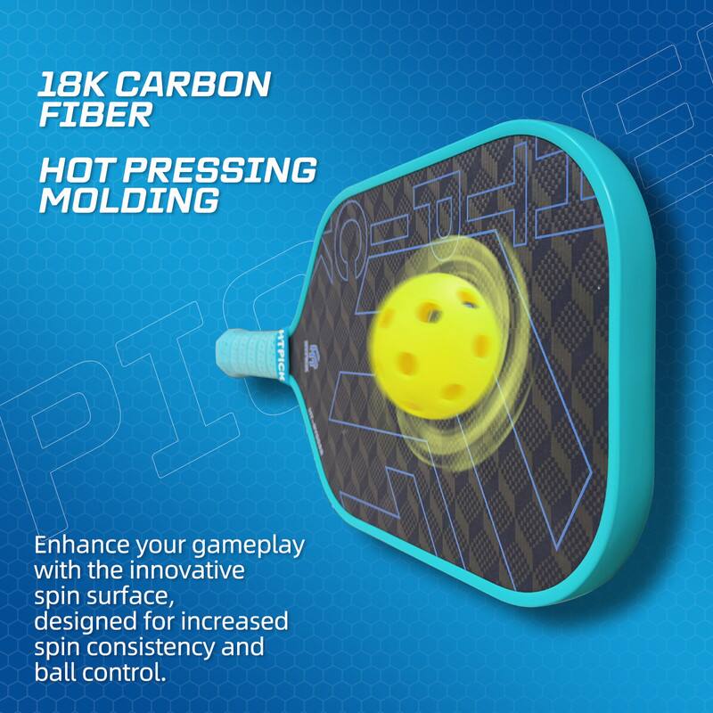18K CARBON FIBER  
HOT PRESSING MOLDING  

Enhance your gameplay with the innovative spin surface, designed for increased spin consistency and ball control.