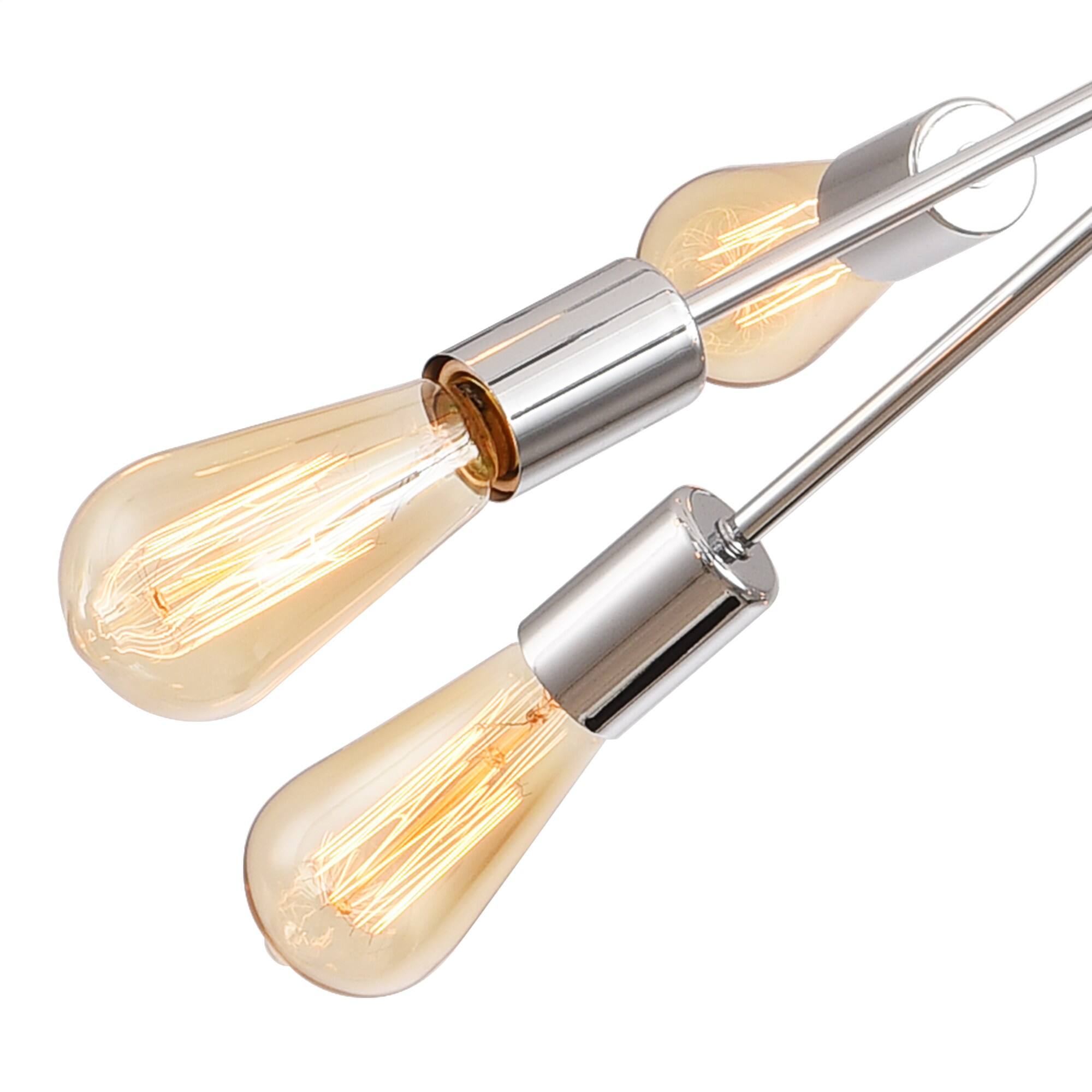 Alt View 1. Parrot Uncle - Modern 18-light Metal Adjustable Flush Mount Chandelier - Chrome.