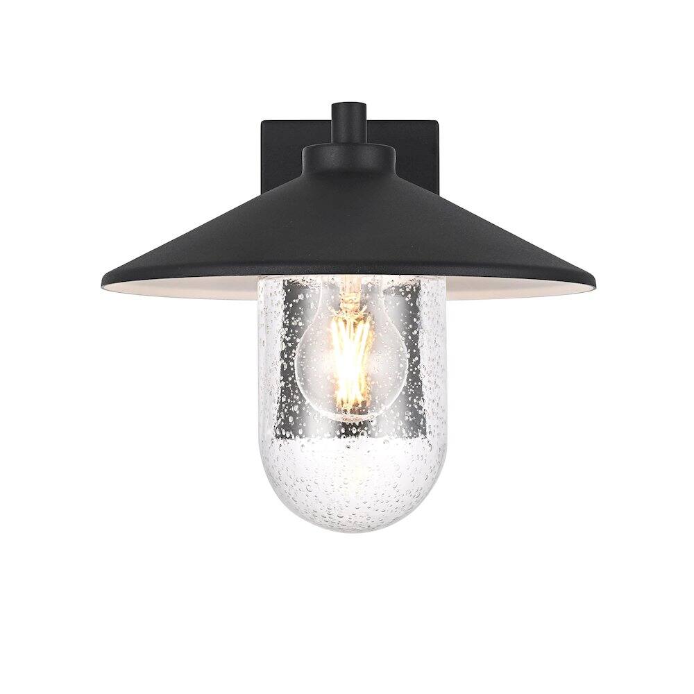 Back. Elegant Lighting - Scott 10 Inch Outdoor Wall Sconce In Black - Black.