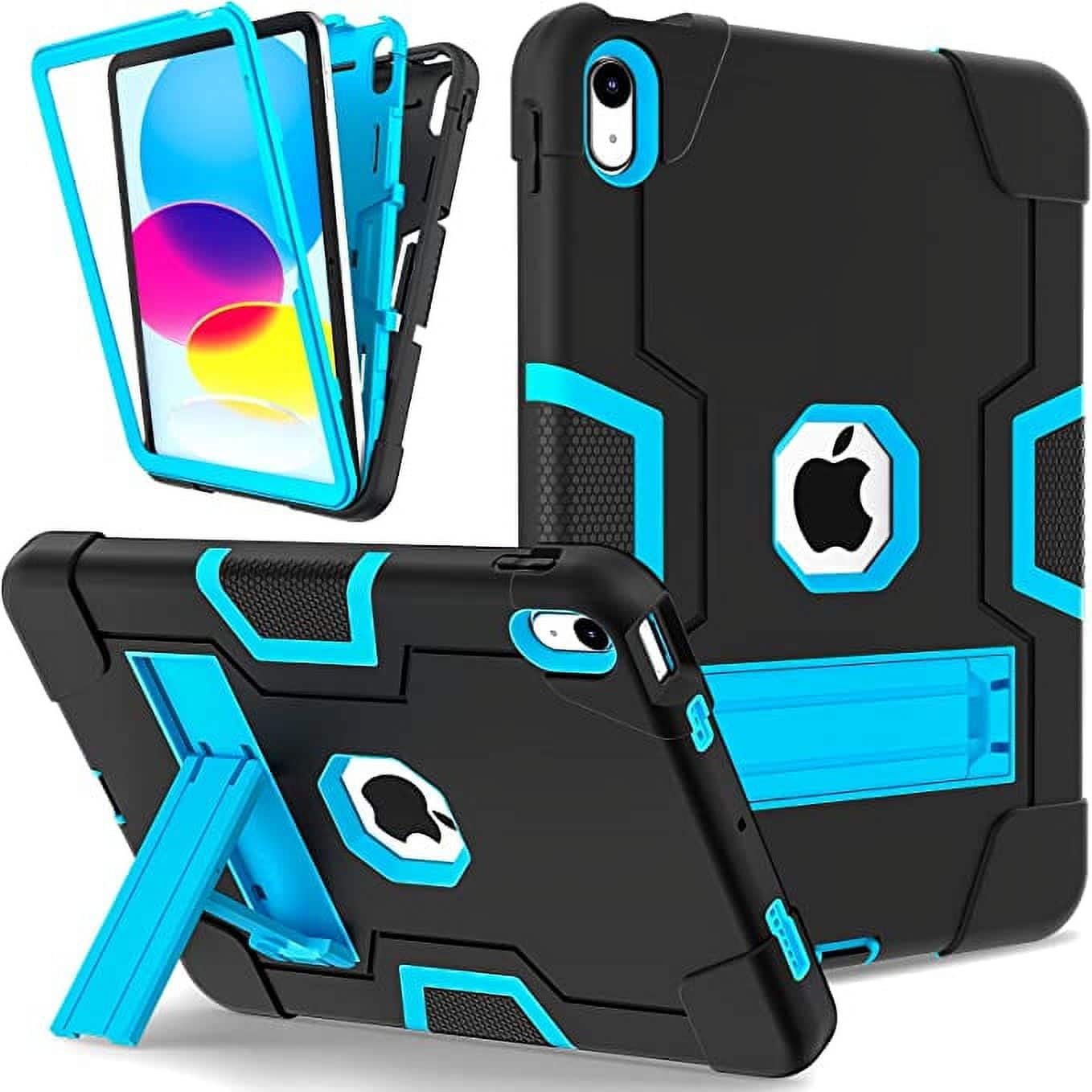 Entronix - Heavy Duty iPad 10th Gen Case - Triple-Layer Protection for 10.9" Tablet - Blue