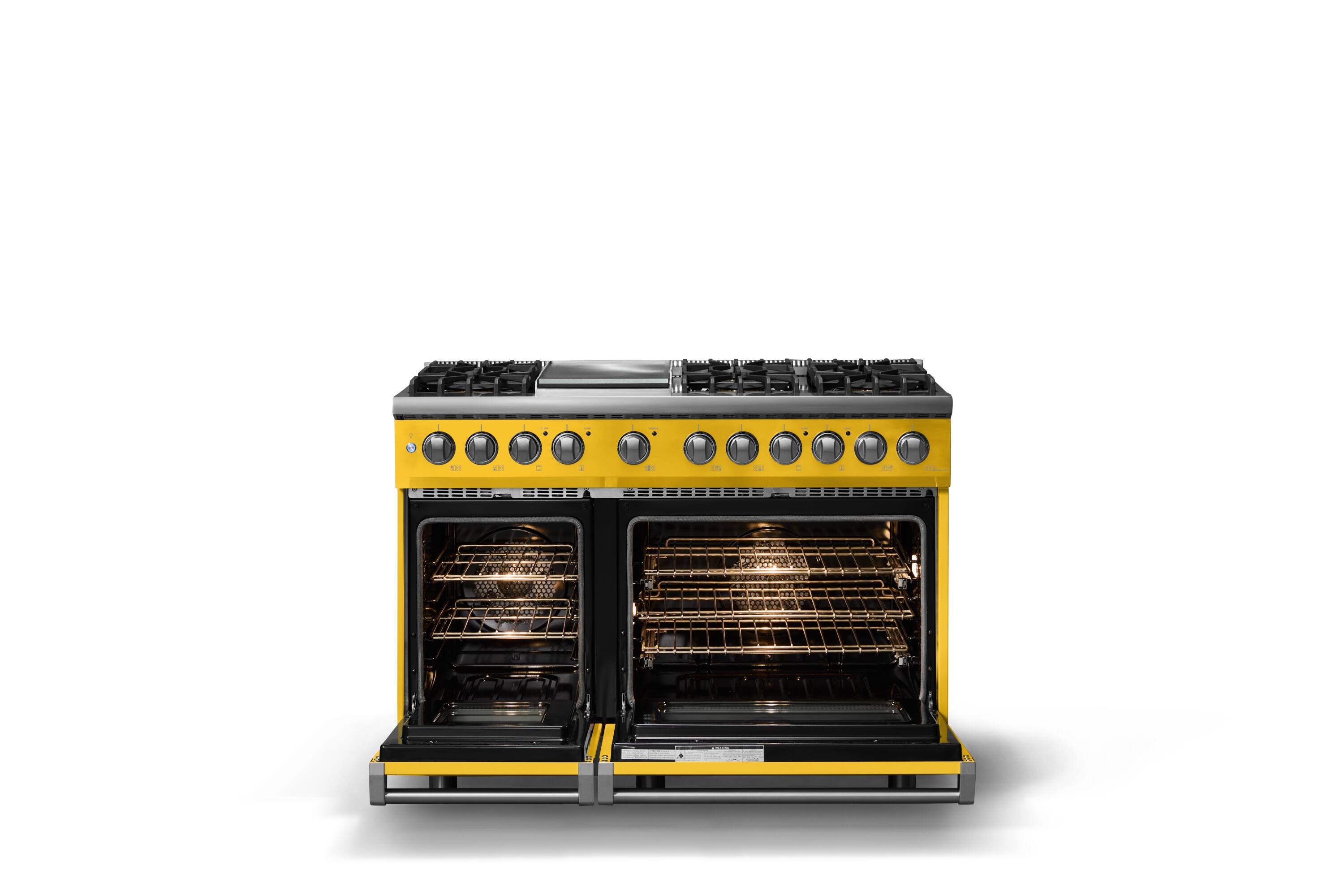 Alt View 2. Viking - 48"W. 6 Burner Pro 5 Series 7.3 Cu. Ft. Freestanding Sealed LP Dual Fuel Convection Range/Griddle - Slate Blue.
