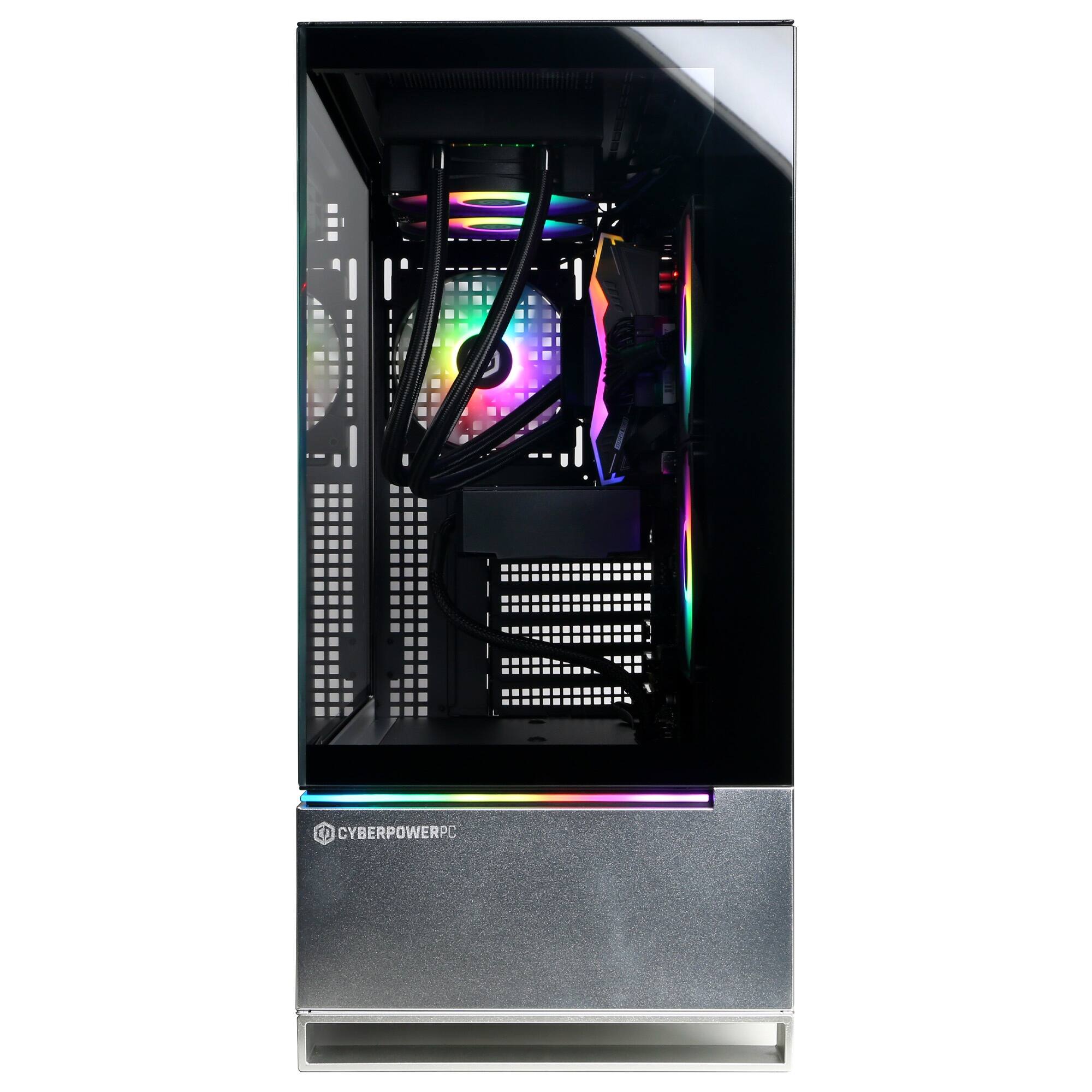 Alt View 1. CyberPowerPC - Gaming Desktop - AMD Ryzen 7 8700F 2024 - NVIDIA GeForce RTX 5070 12GB - 32GB DDR5 Memory - 2TB SSD Storage - Black.