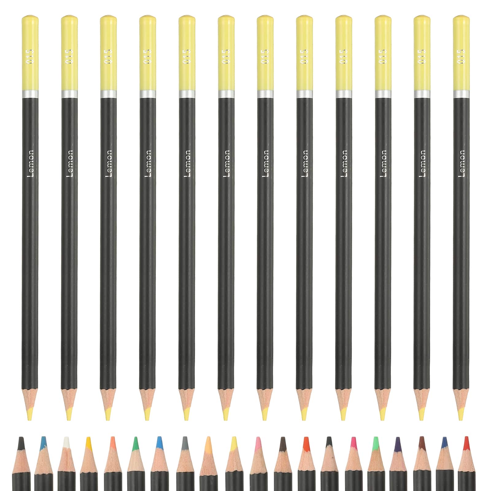 Unique Bargains - Colored Pencils, Oil-Based Drawing Pencils for Adult Coloring Books, Artists, Beginners, 12pcs - Lemon Yellow price history on PriceWatchPro