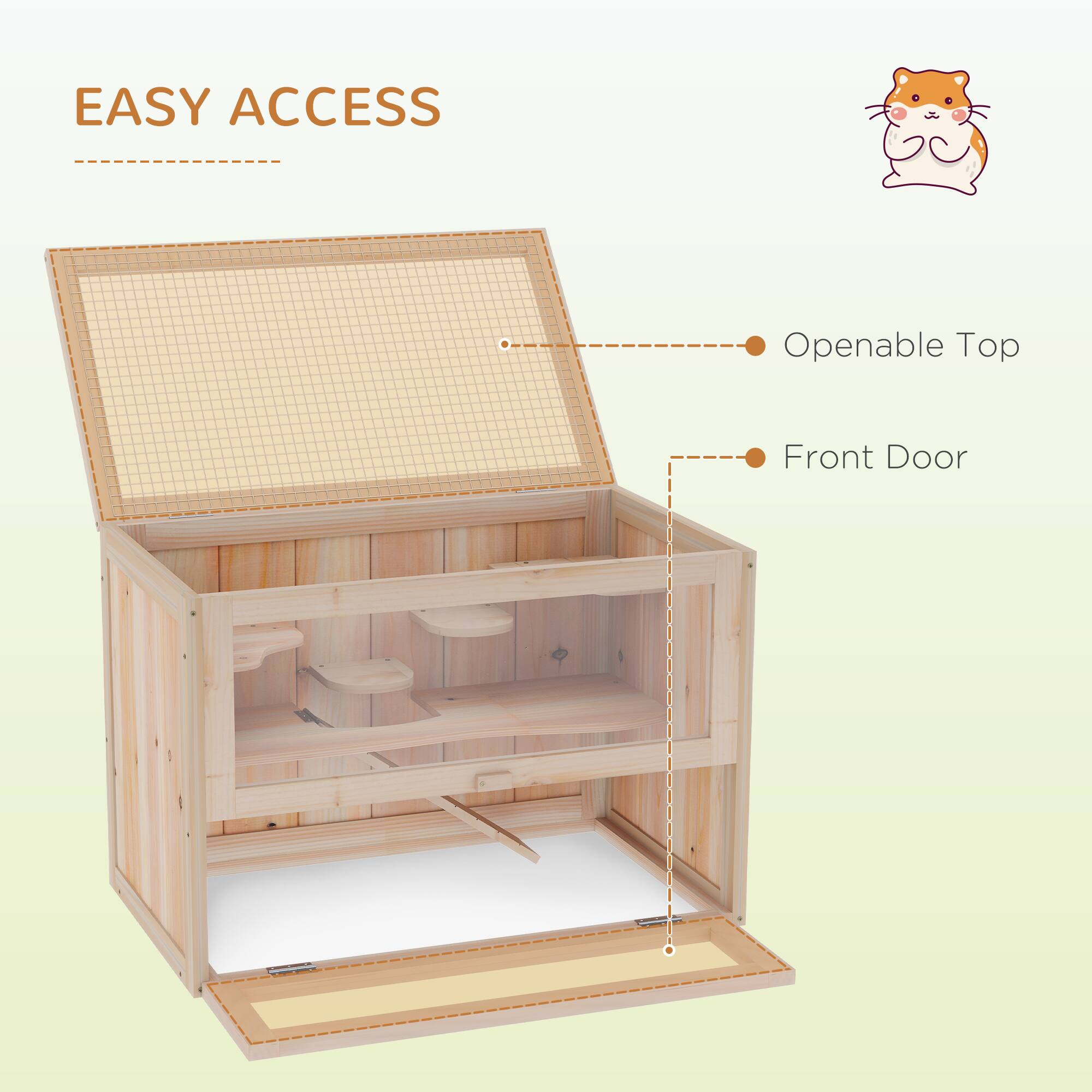 EASY ACCESS

- Openable Top
- Front Door