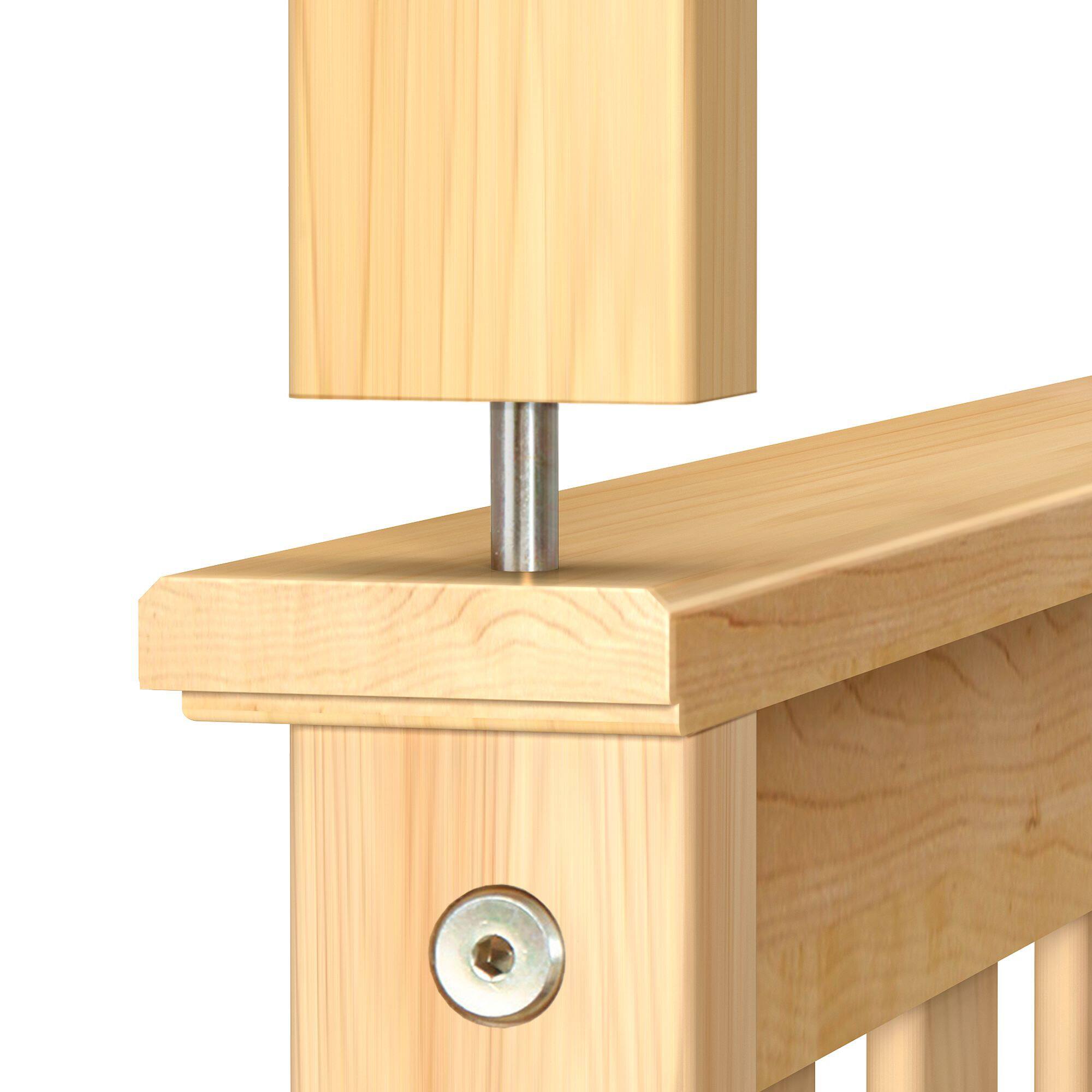 Alt View 4. Plank+Beam - Classic Twin over Full Bunk Bed, Natural - Natural.