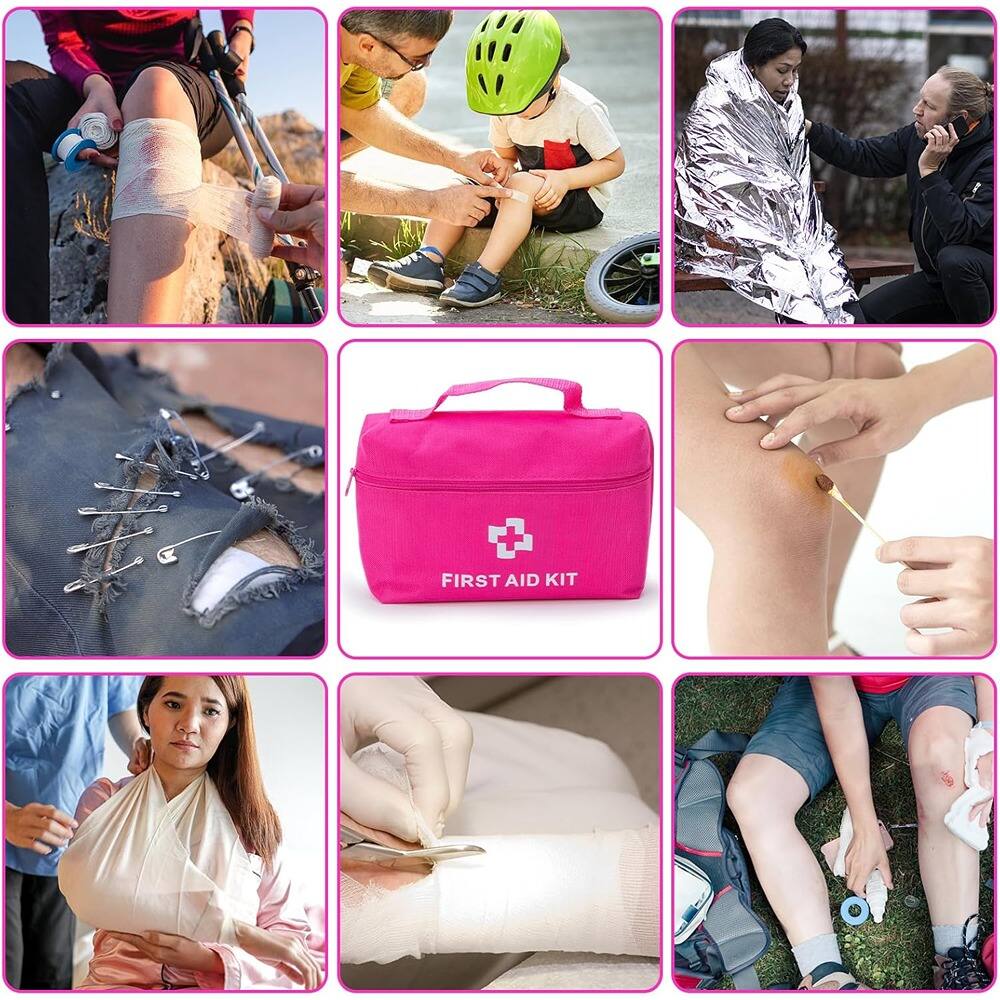 Sure, here is the corrected and grouped text from the image:

1. FIRST AID KIT

2. FIRST AID KIT