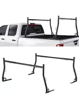 VEVOR - Truck Ladder Rack, 49-73 in Width, Extendable Universal Cargo Rack, Heavy Duty Steel - Black