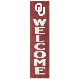 Jardine - Oklahoma Sooners 12'' x 48'' Welcome Outdoor Leaner - Red