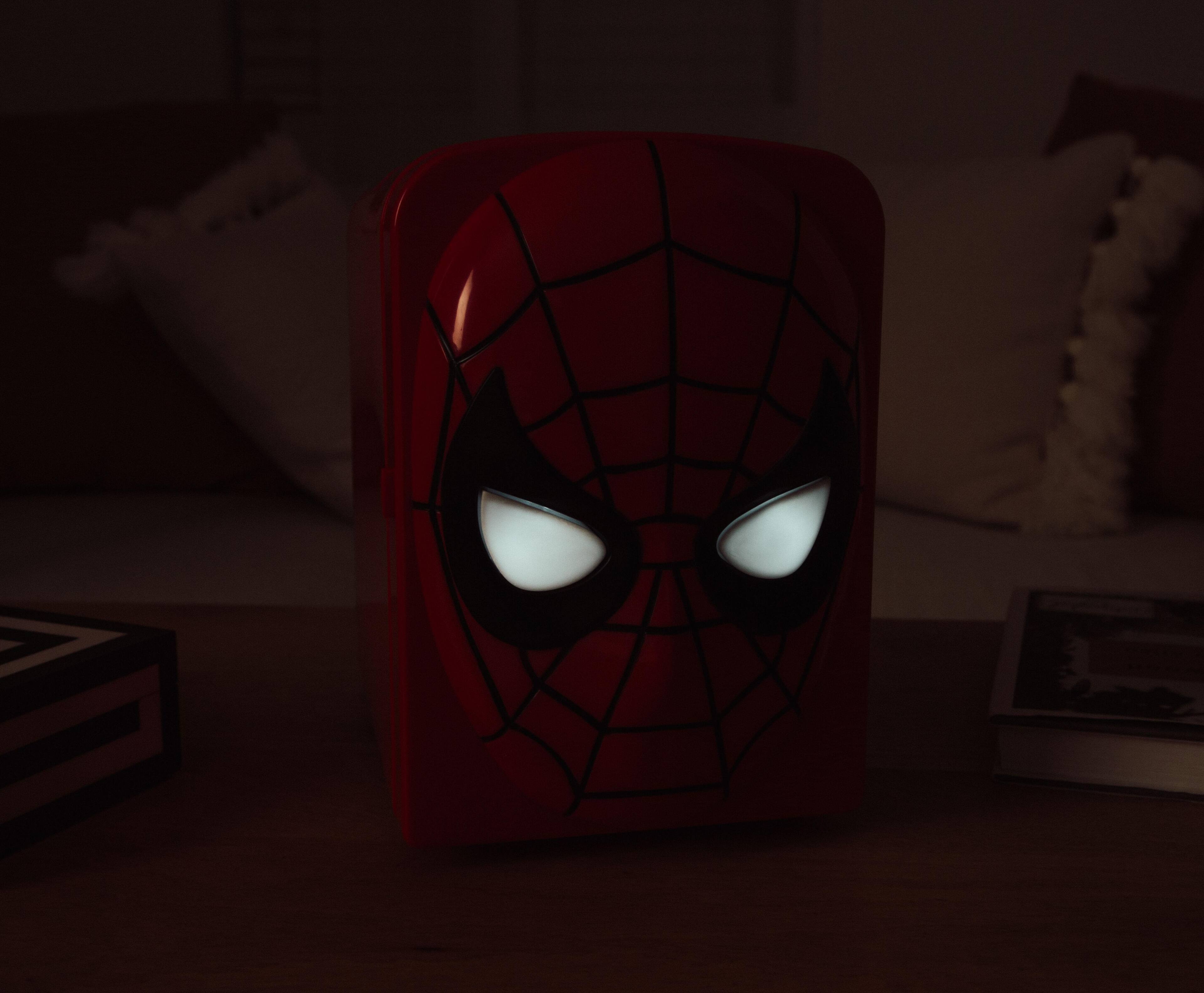 Alt View 4. Marvel - Marvel Spider-Man 4-Liter Mini Fridge Thermoelectric Cooler | Holds 6 Cans - Red.