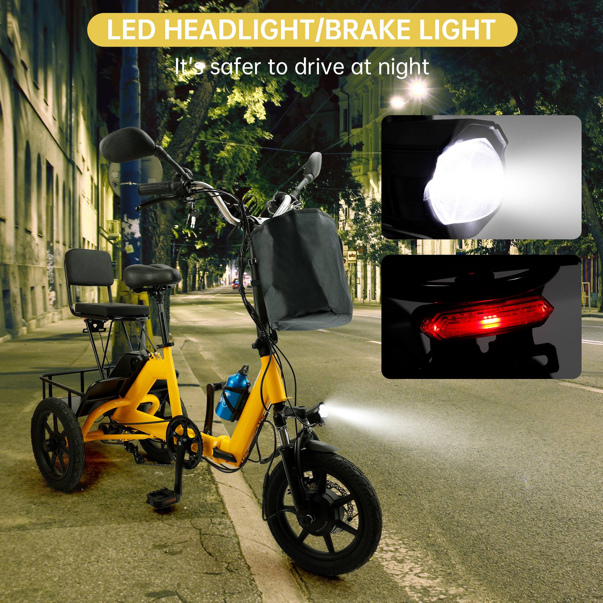 LED HEADLIGHT/BRAKE LIGHT  
It's safer to drive at night