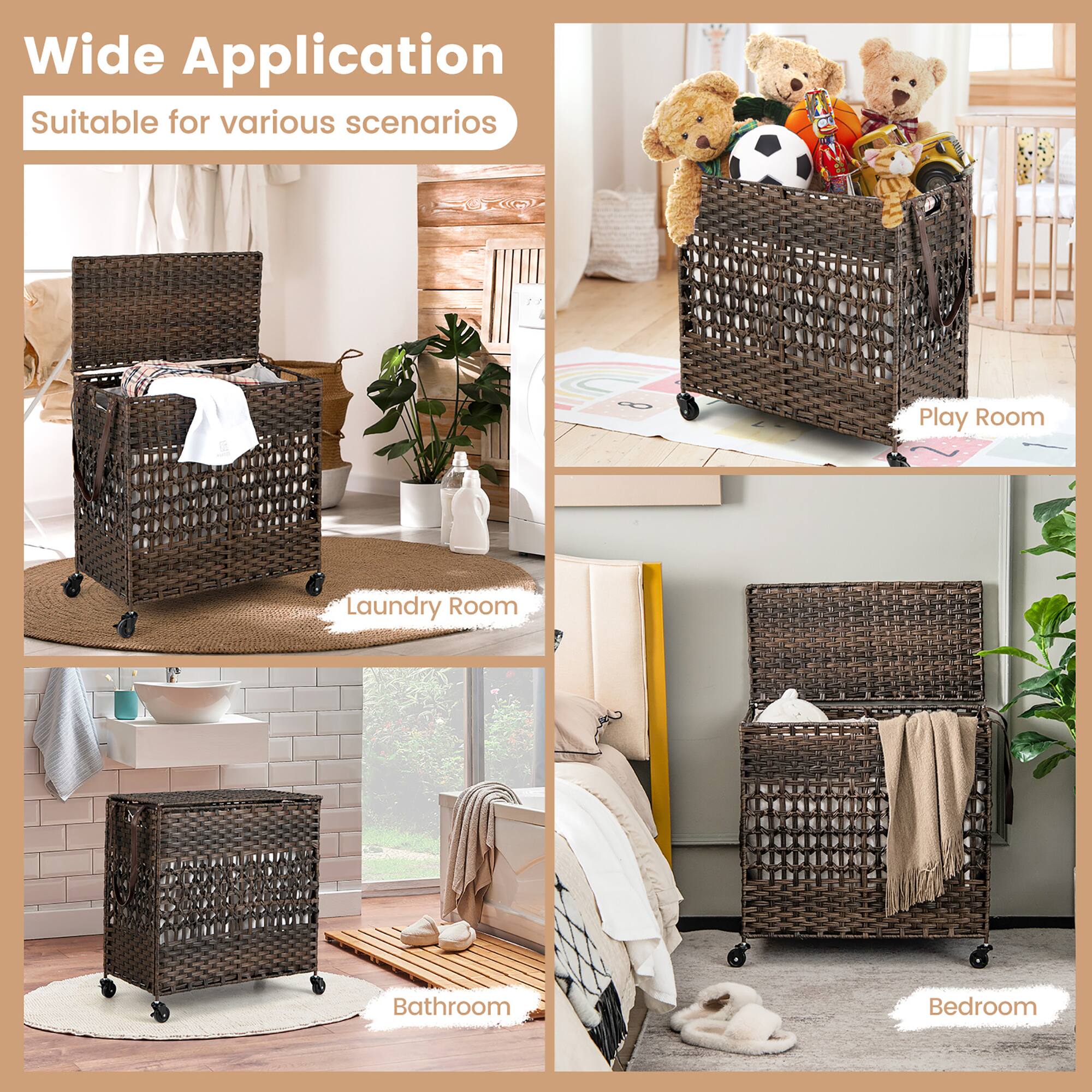 Wide Application Suitable for various scenarios: Play Room, Laundry Room, Bathroom, Bedroom.