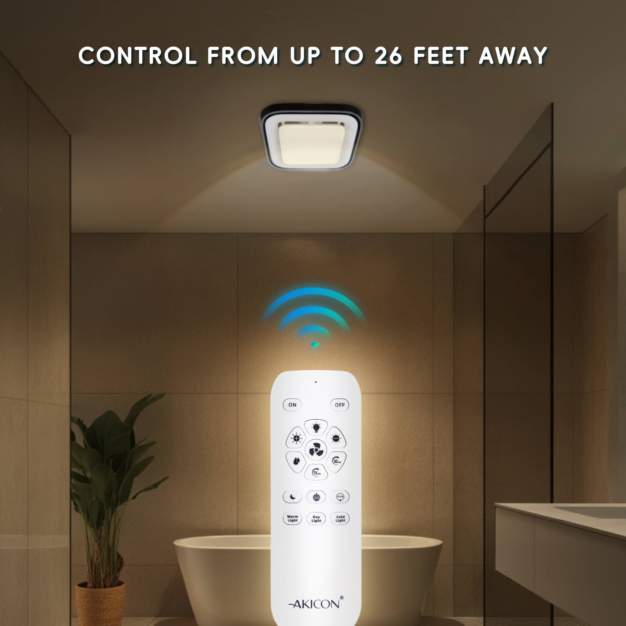 CONTROL FROM UP TO 26 FEET AWAY
