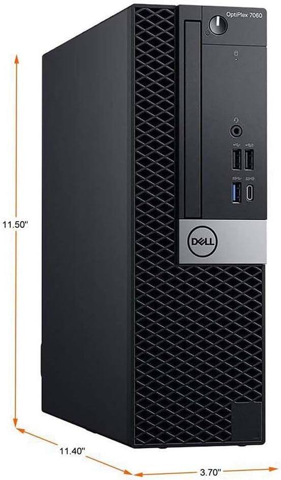OptiPlex 7060

Dimensions:
- Height: 11.50"
- Width: 11.40"
- Depth: 3.70"