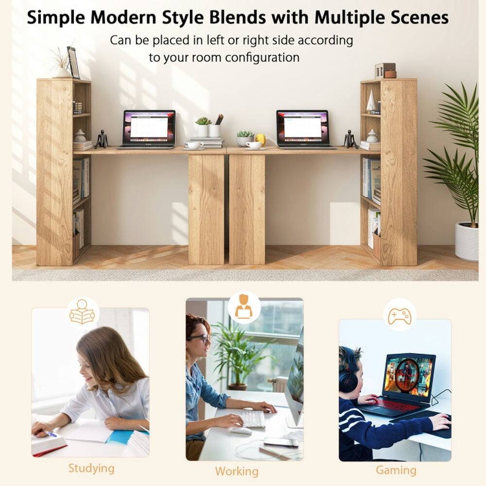 Simple Modern Style Blends with Multiple Scenes  
Can be placed in left or right side according to your room configuration  

Studying  
Working  
Gaming