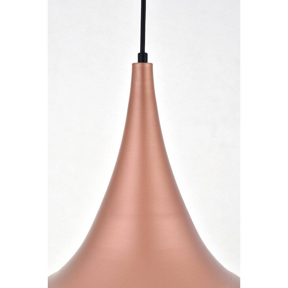 Alt View 1. Living District - Circa 1 Light Honey Gold Pendant - Honey Gold.