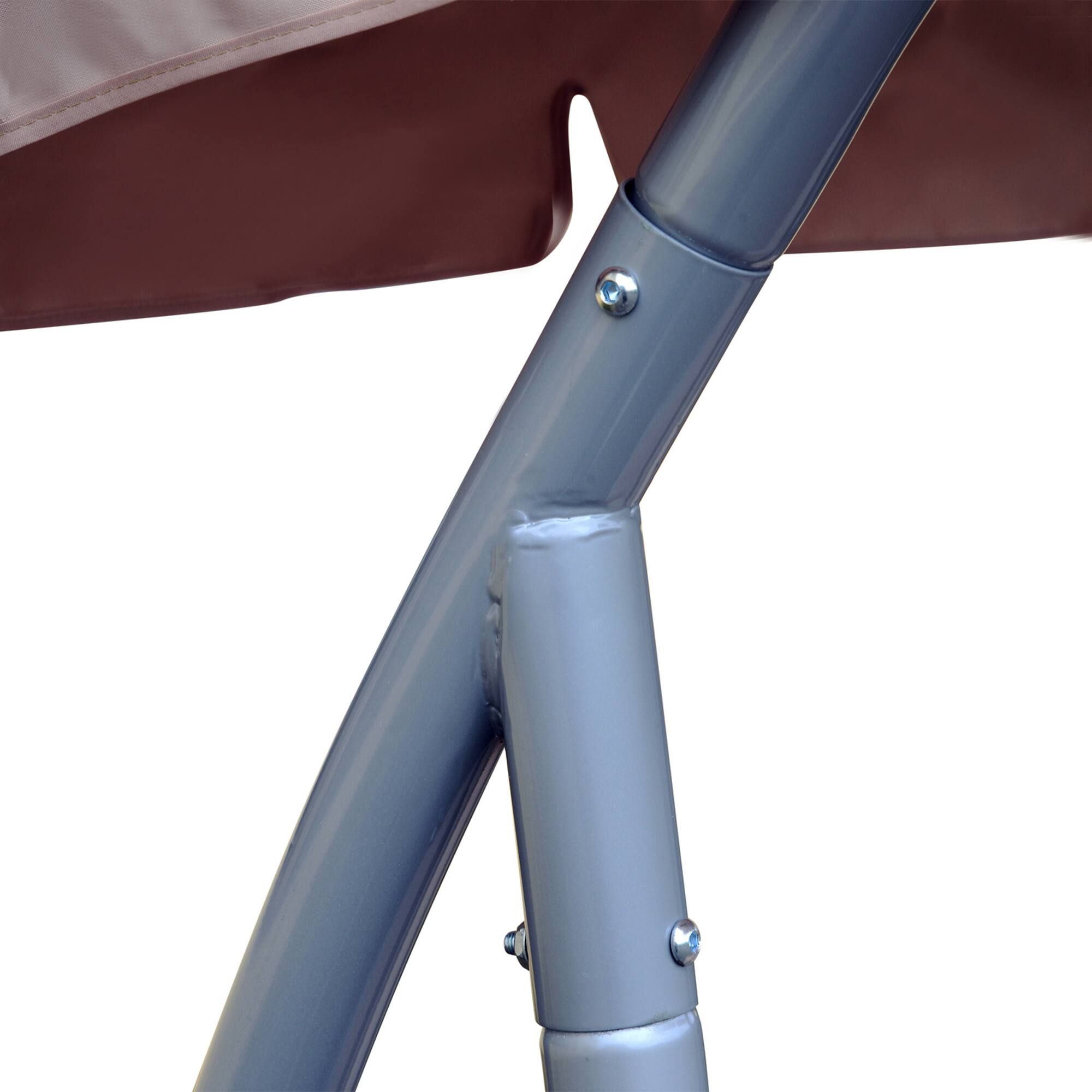 Alt View 5. Outsunny - Outsunny 3-Seat Outdoor Porch Swing Chair Patio Swing Glider with Adjustable Canopy.