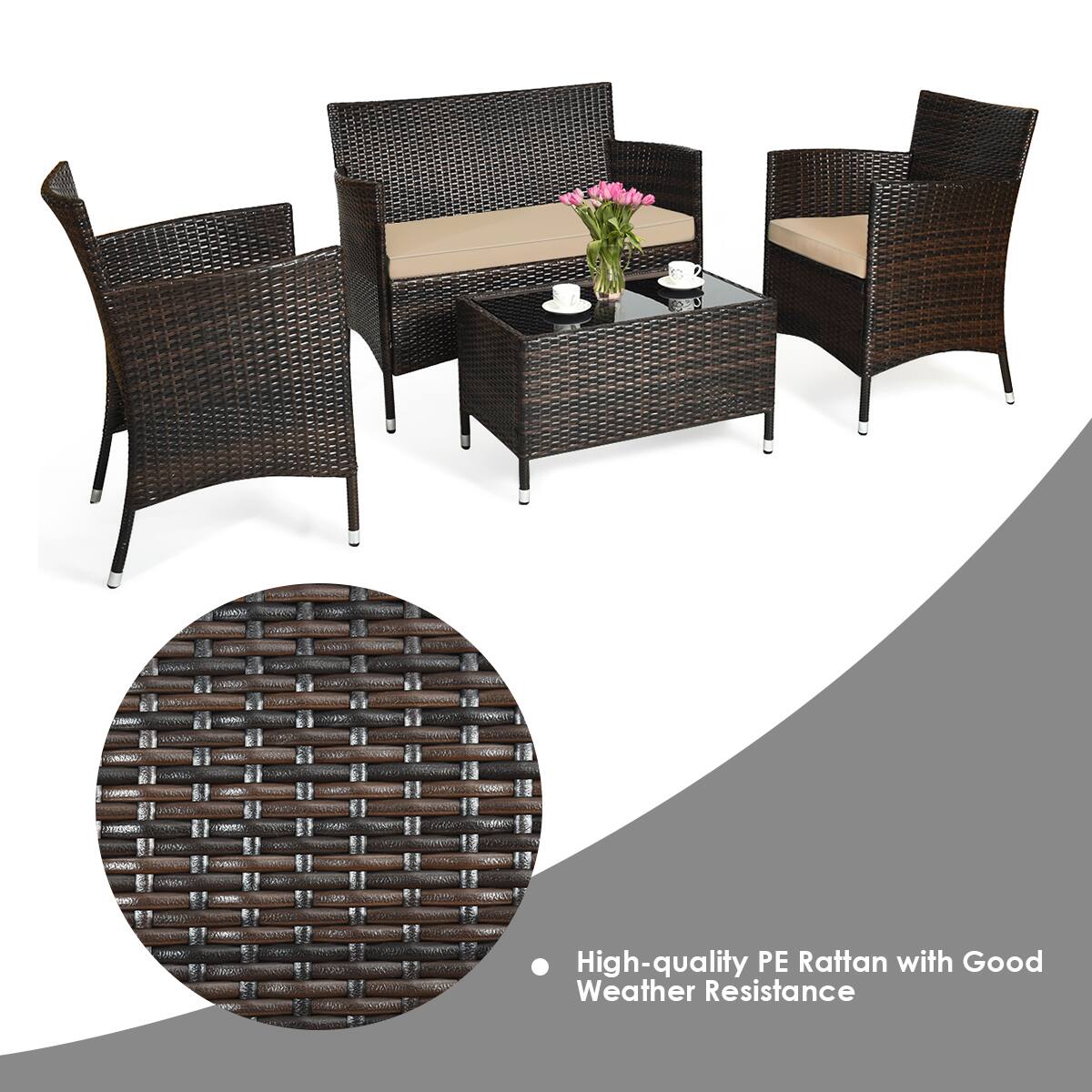 High-quality PE Rattan with Good Weather Resistance