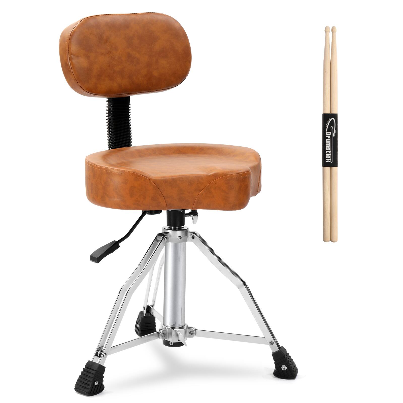 Winado - Drum Throne with Backrest, Hydraulic Drum Stool Adjustable Height for Drummers price history on PriceWatchPro