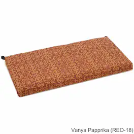 Blazing Needles - 42-inch by 19-inch Spun Polyester Loveseat Cushion - Vanya Paprika