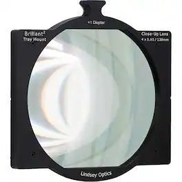 Lindsey Optics - 4x5.65" Brilliant2 Tray Mount +1 Diopter Close-Up Lens