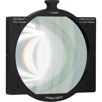 +1 Diopter Brilliant² Tray Mount Close-Up Lens 4 x 5.65 / 138mm Lindsey Optics