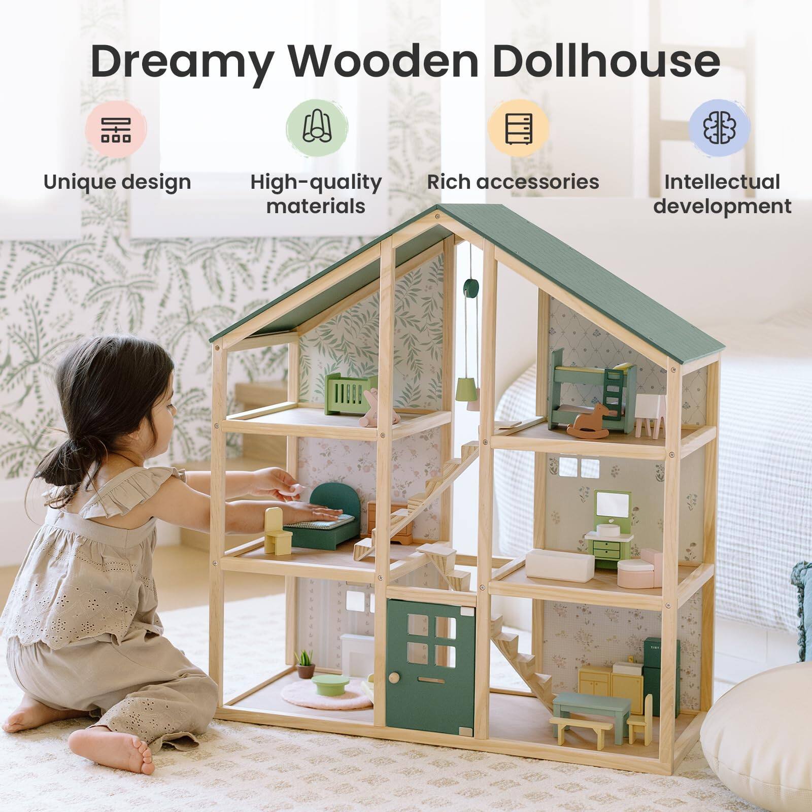 Dreamy Wooden Dollhouse Of ...

Unique design
High-quality materials
Rich accessories
Intellectual development