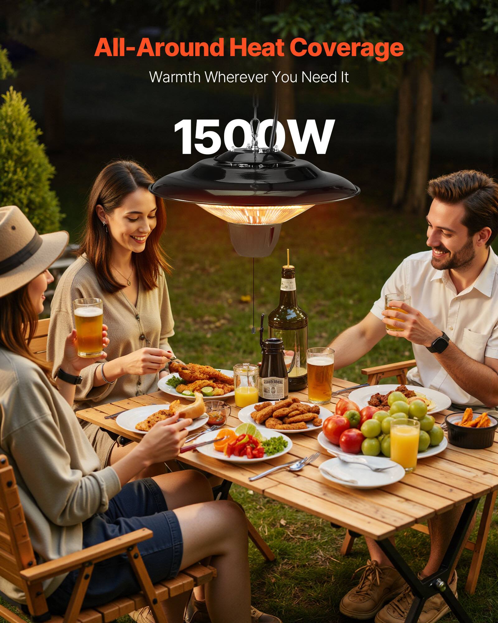 All-Around Heat Coverage  
Warmth Wherever You Need It  
1500W