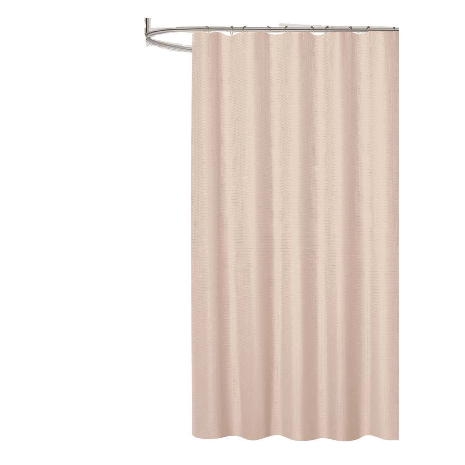 RT Designers Collection - RT Designer Collection Bliss Waffle Shower Curtain 70" x 72" - Blush