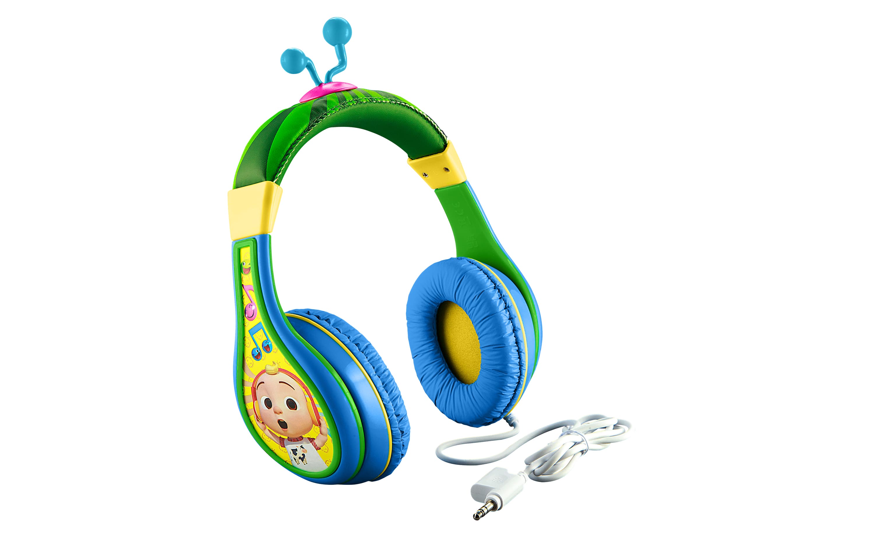eKids - Cocomelon Wired Headphones for Kids, Children’s Headphones for School, Home, or Travel - Multicolor