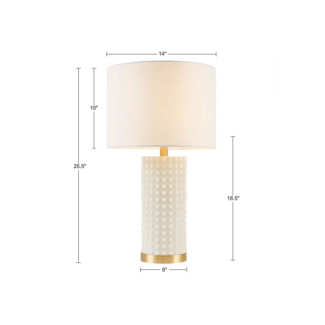 14" 10" 25.5" 18.5" 6"