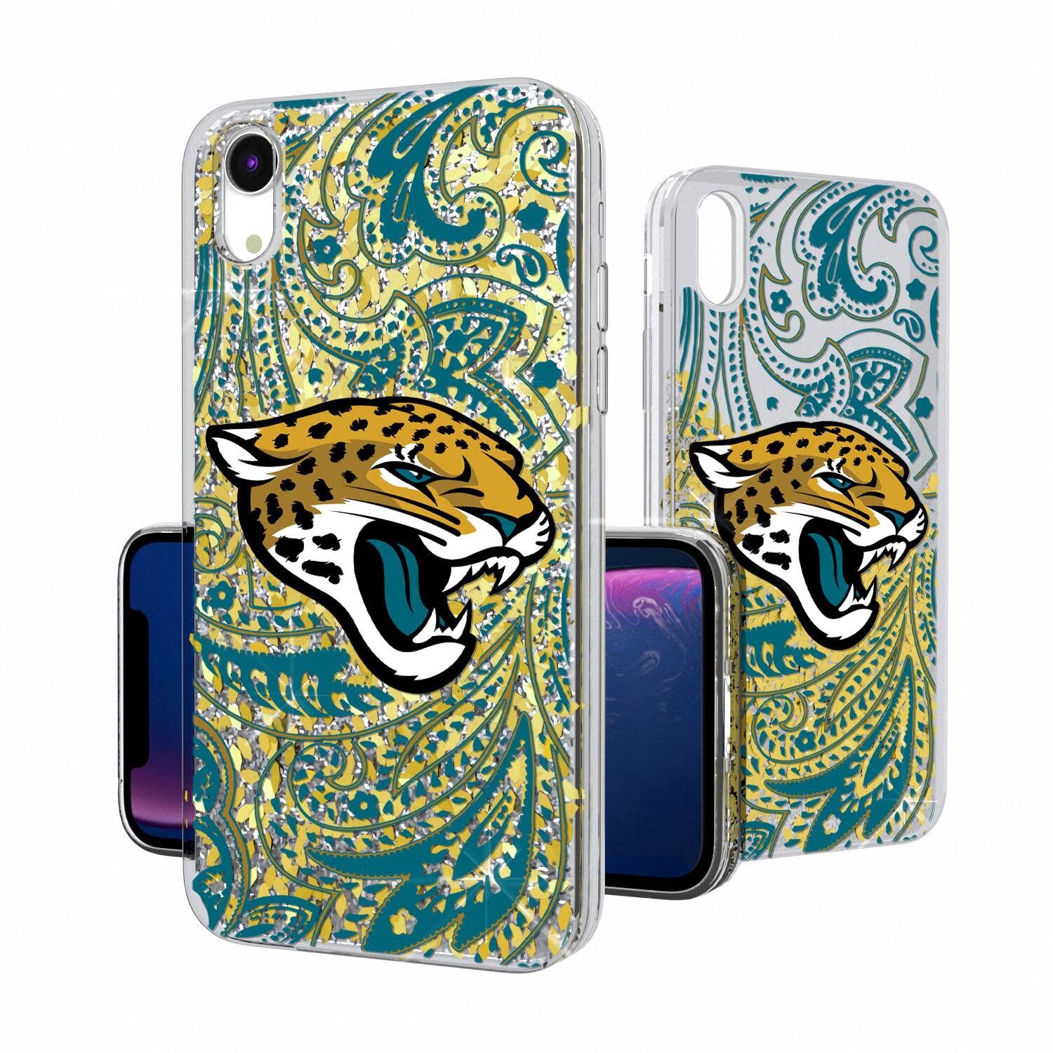 Front. Keyscaper - iPhone Paisley Design Glitter Case - 15 Pro - Multicolor.