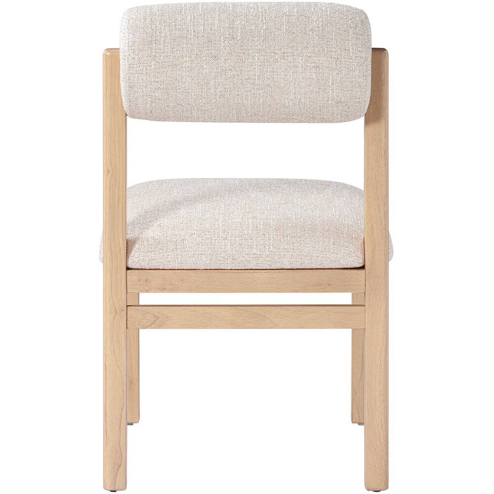 Alt View 4. Meridian Furniture - Roundhill Beige Linen Textured Fabric Upholstered Dining Chair, Set of 2 - Beige.