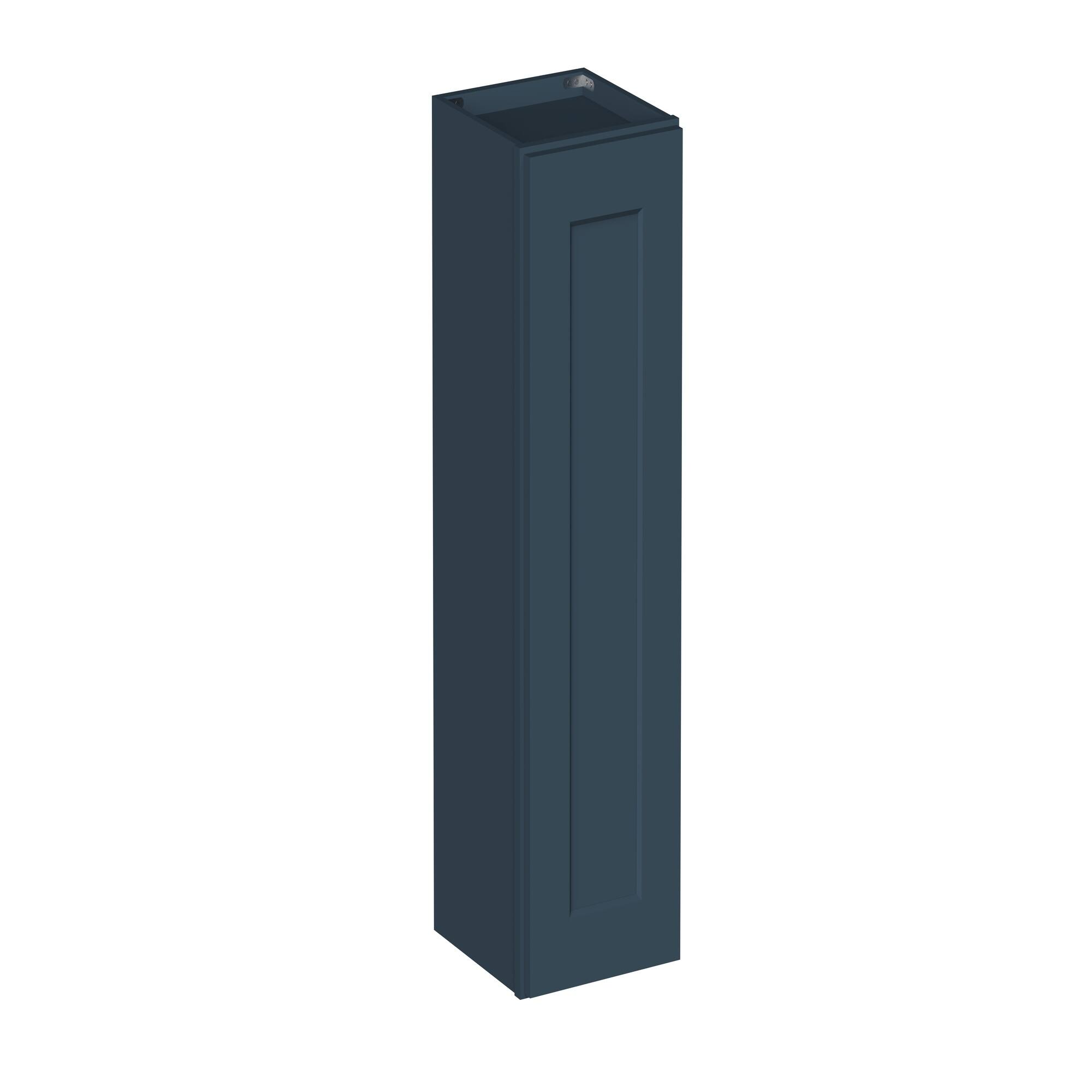 Angle. Boyel Living - 12-in W x 36-in H x 12-in D Shaker RTA Kitchen Wall Cabinet with Soft-Close - Charcoal Blue.