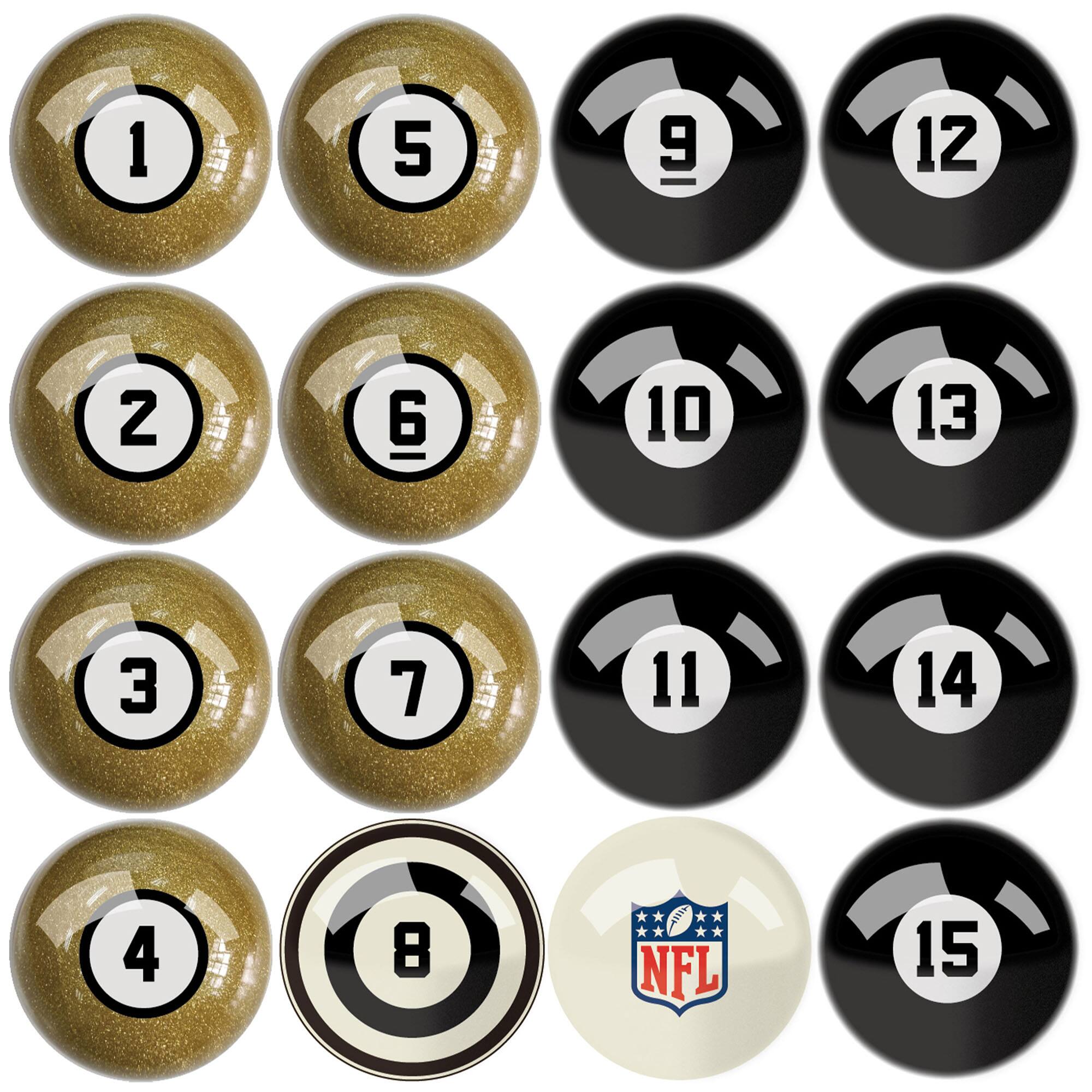 Alt View 1. Imperial - New Orleans Saints Billiard Ball Set with Numbers - Multicolor.