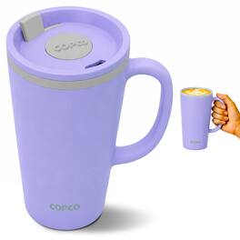 Copco - Insulated Travel Mug 16 oz, Double Wall BPA-Free Plastic - Light Purple