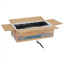 Dixie - Plastic Fork, Heavy-Weight, 1000/Carton - Black