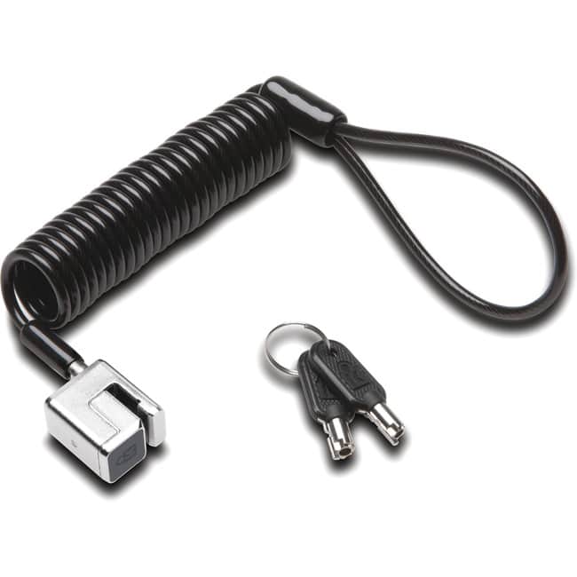 Kensington - Portable Keyed Cable Lock for Surface Pro KD - 7.50 ft Cable - Portable - Keyed Lock - Black, Silver - Carbon