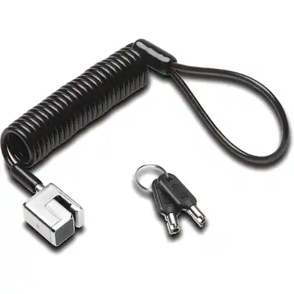Front. Kensington - Kensington Portable Keyed Cable Lock for Surface Pro KD - 7.50 ft Cable - Portable - Keyed Lock - Black, Silver - Carbon.