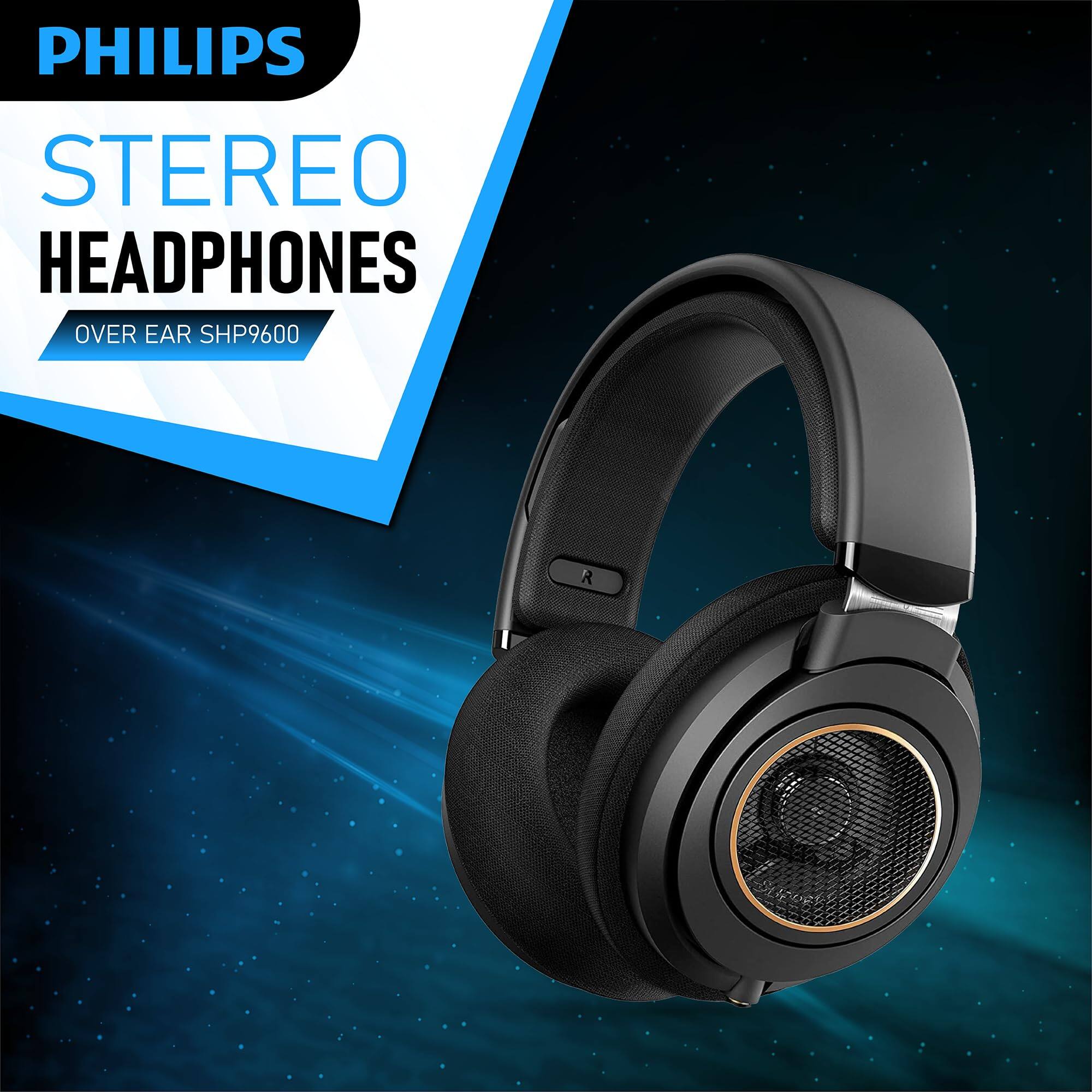Philips Open Back Wired Over Ear Headphones With 50mm Drivers, 3m