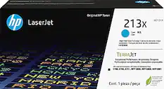 hp LaserJet Original HP Toner W2131X 213x
Cyan
TERRAJET
Exceptional Performance. Responsibly Designed.
Performance exceptionnelle. Conception responsable.
High Yield Toner Cartridge / Cartouche de toner haute capacité
5700, 6700, 6701, HPF 5800, HPF 6800, HPF 6801
Cont. 1 pieza / pièce